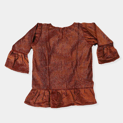 Twinkle Casual Top For Girls - Brown