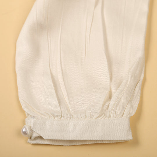 Embroidery Top For Girls - White