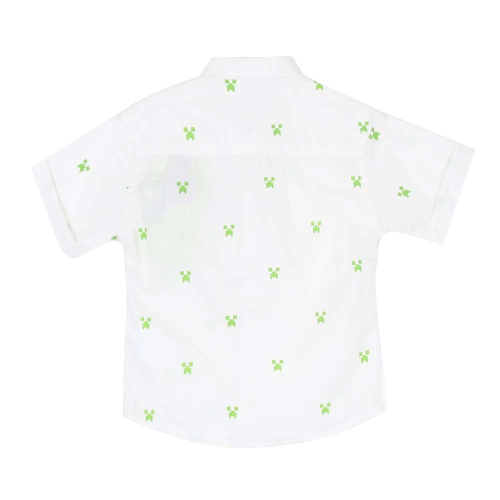 Minecraft Casual Shirt For Boys - White