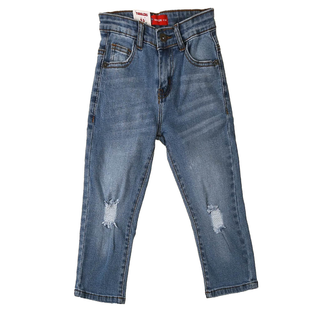 Basic Denim Pant For Boys - L.Blue