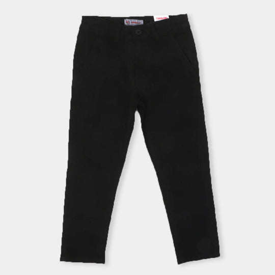 Boys Pant Cotton Chino Basic -Jet Black