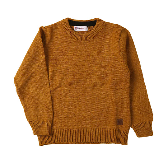 Basic Sweater For Girls - Brown