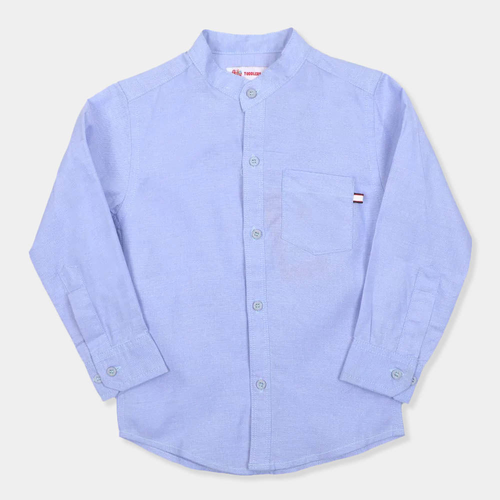 Teens Boys Casual Shirt Snap Loop-Blue