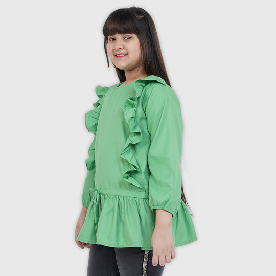 Girls Independence Top Love Green - Green