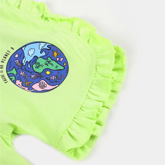 Infant Girls Knitted Short Go - Green