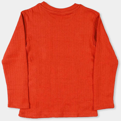 Infant Kids T-Shirt F/S Rib - B-Orange