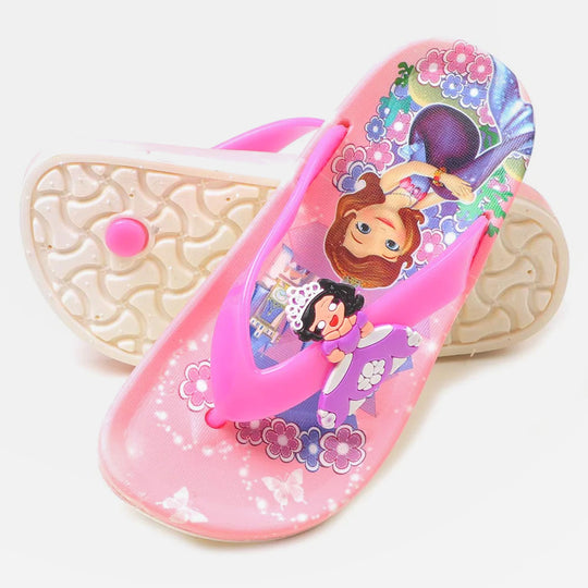 Princess Character Girls Slipper - L.Pink