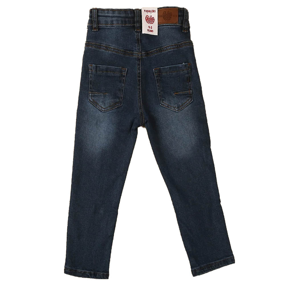 Basic Denim Pant For Boys - M.Blue