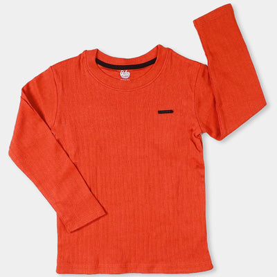 Infant Kids T-Shirt F/S Rib - B-Orange