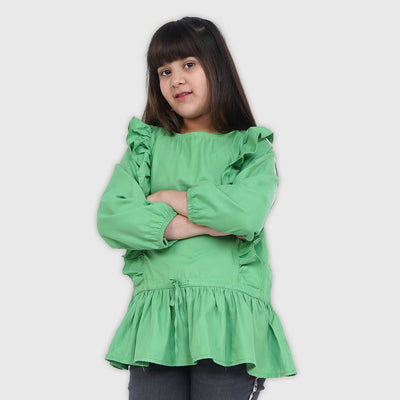 Girls Independence Top Love Green - Green