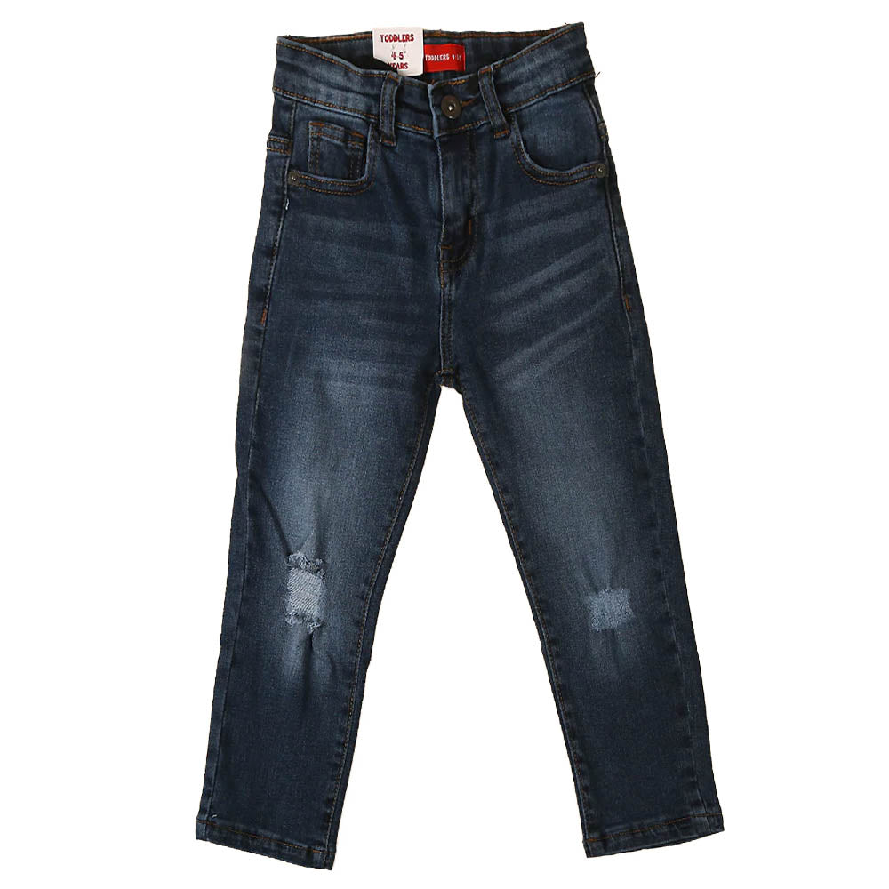 Basic Denim Pant For Boys - M.Blue