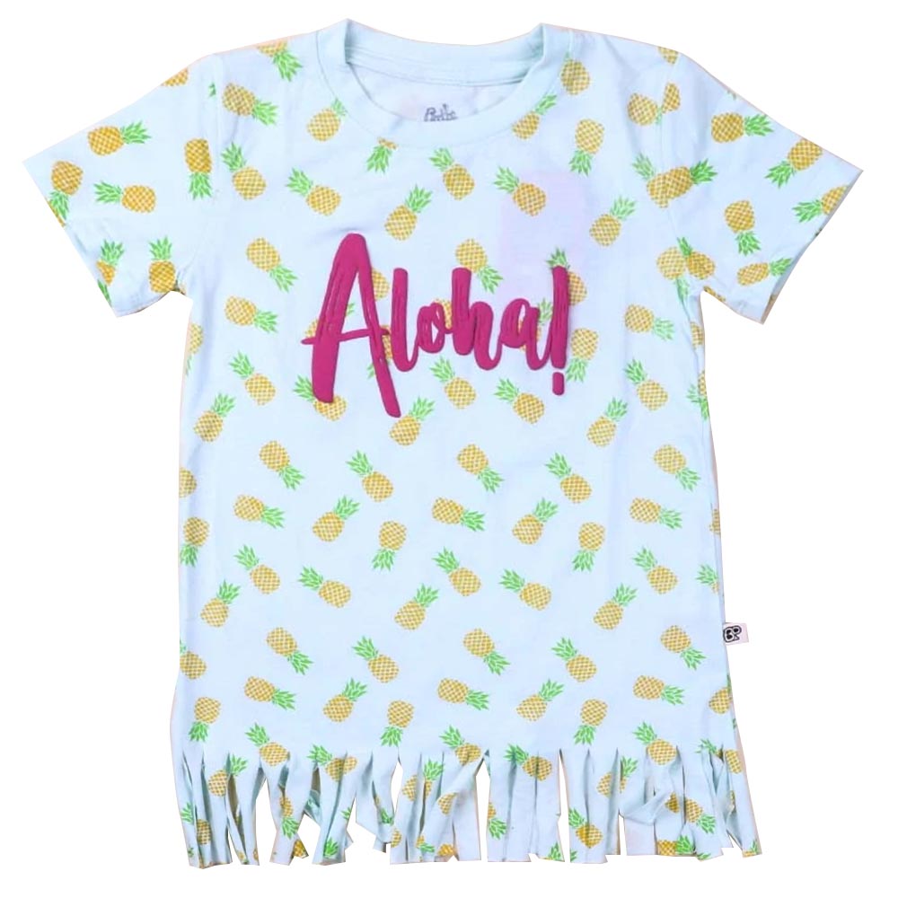 Infant Aloha T-Shirt For Girls - Mint