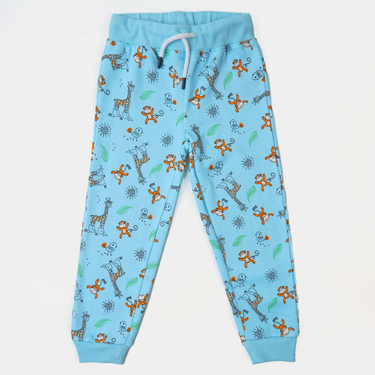 Boys Pyjama Monkey - Sky Blue