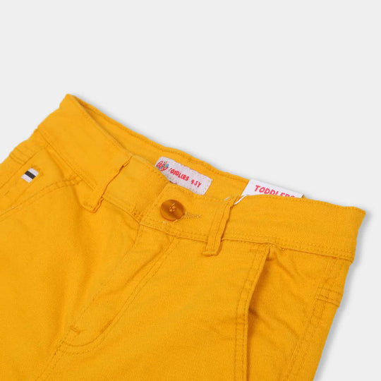 Boys Pant Cotton Cargo Pockets - Yellow