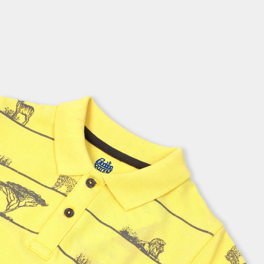 Boys Polo All Over Print -Lemonade