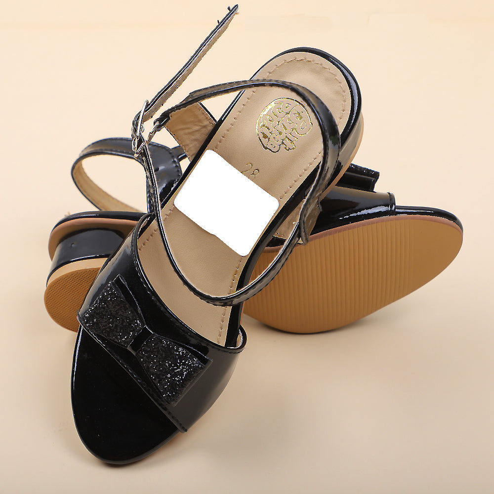 Heels Sandal For Girls - Black