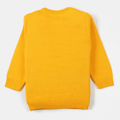Infant Boys Sweater Lion - Mustard