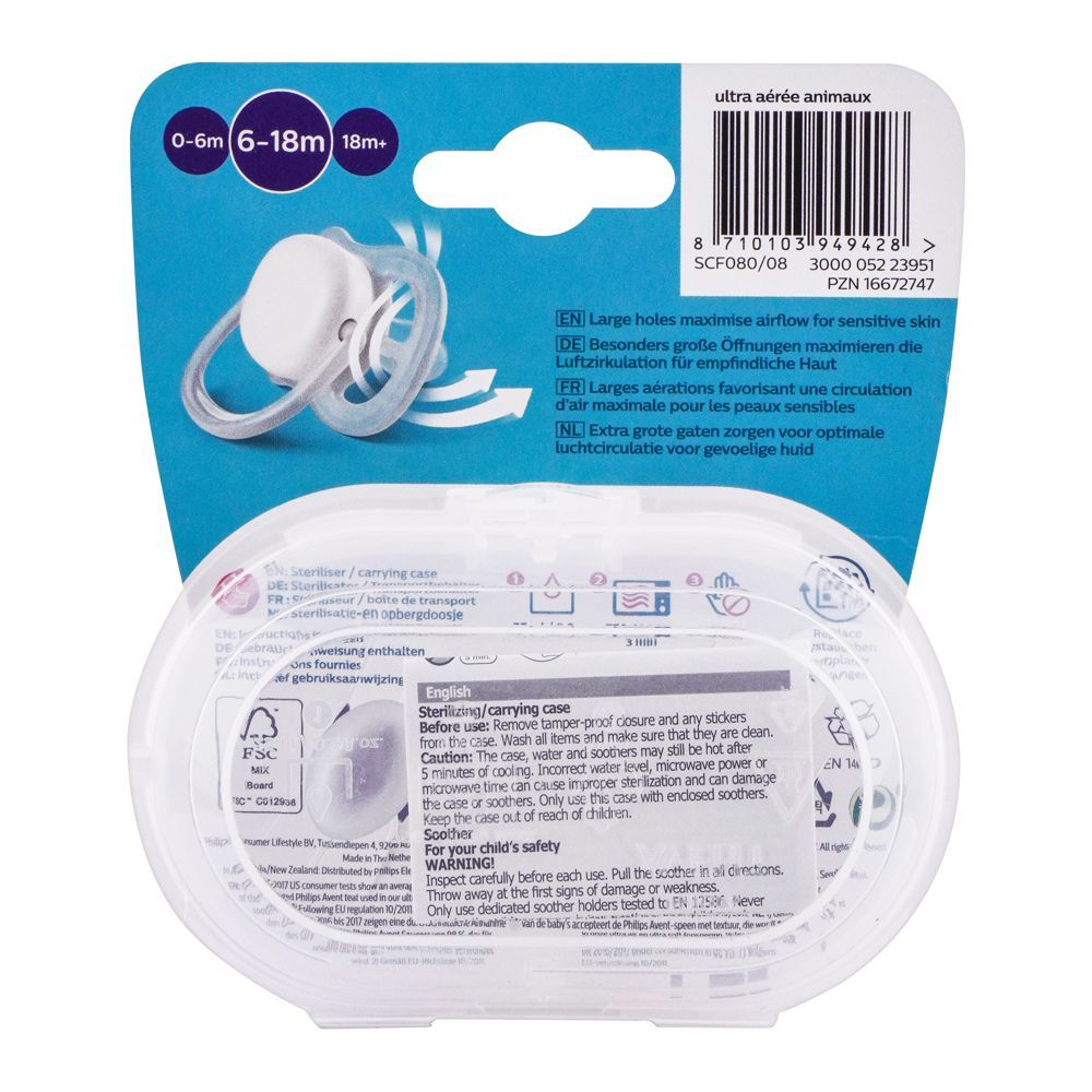 Philips Avent Ultra Air Pacifier SCF080/08