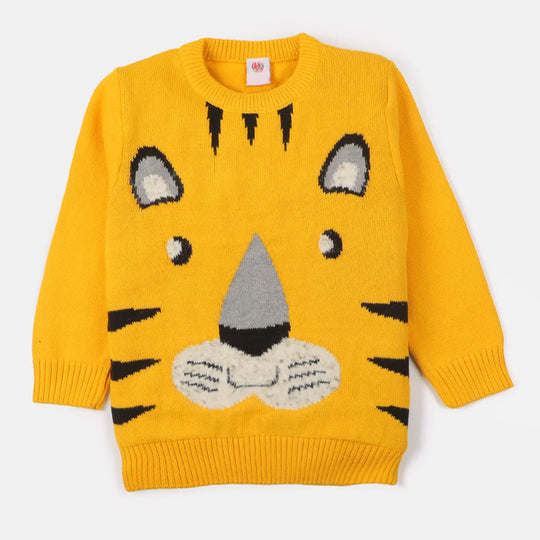 Infant Boys Sweater Lion - Mustard