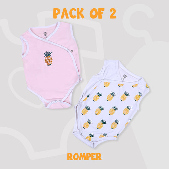 Pack Of 2 Pineapple Romper For Girls