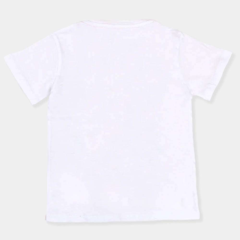 Boys T-Shirt Summer E-C-White