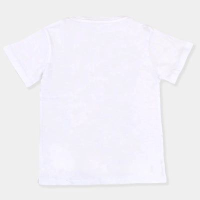 Boys T-Shirt Summer E-C-White