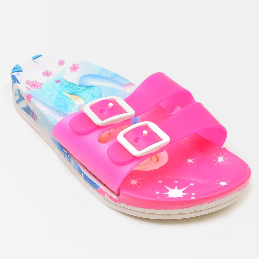 Princess Character Girls Slipper - Pink
