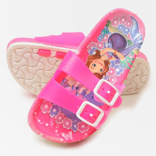 Princess Character Girls Slipper - Pink