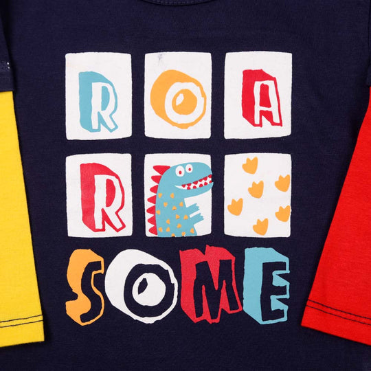 Roarsome T-Shirt For Boys - Sky Blue