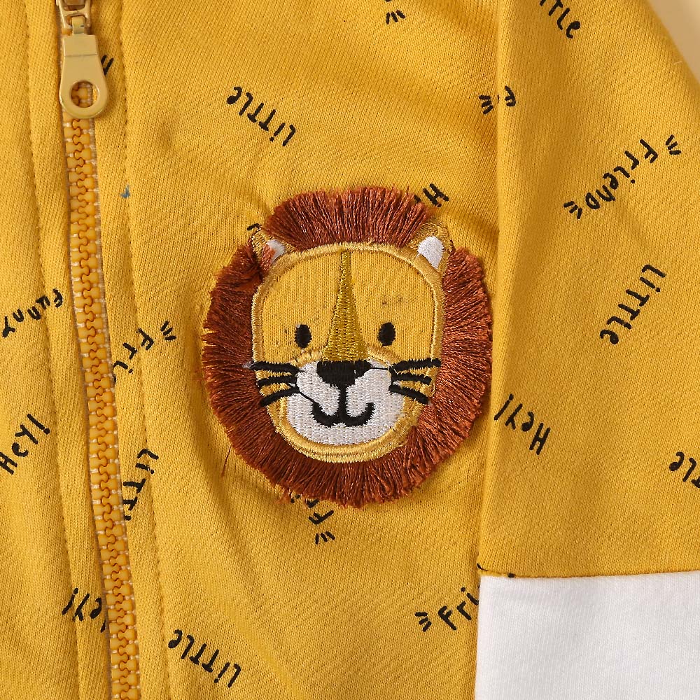 Lion Romper For Infants - Mustard (IS-127)