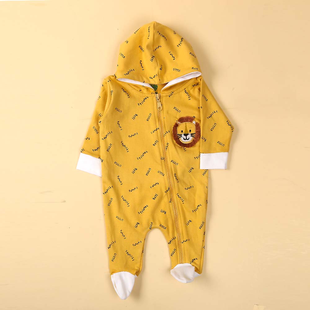 Lion Romper For Infants - Mustard (IS-127)