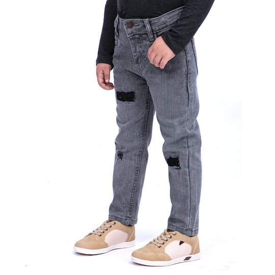 Random Denim Pant For Boys - Grey