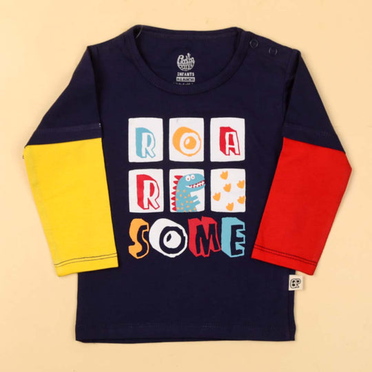 Roarsome T-Shirt For Boys - Sky Blue