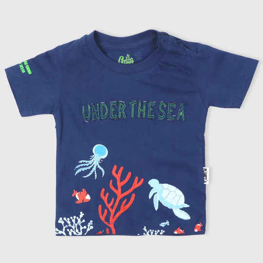 Infant Boys T-Shirt Under The Sea -Navy