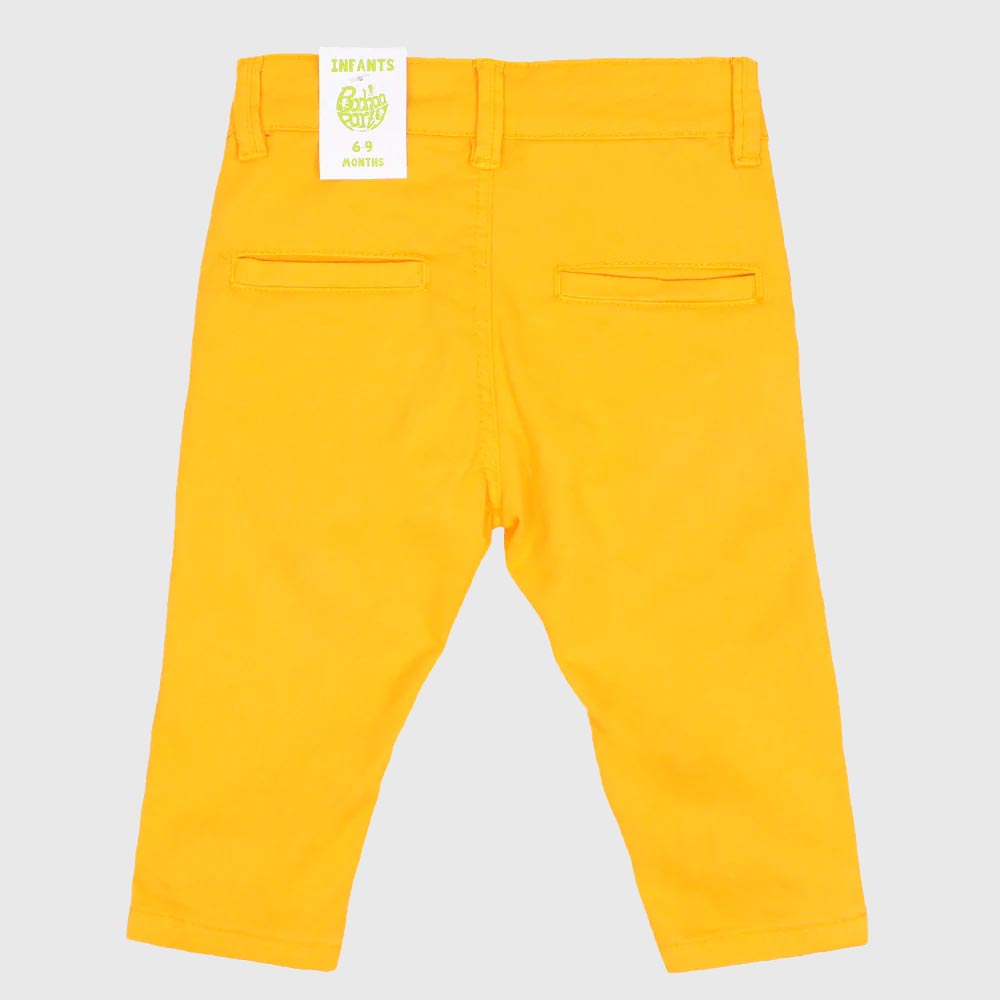 Infant Boys Pant Cotton Chino Basic S2 -LEMON CHRO