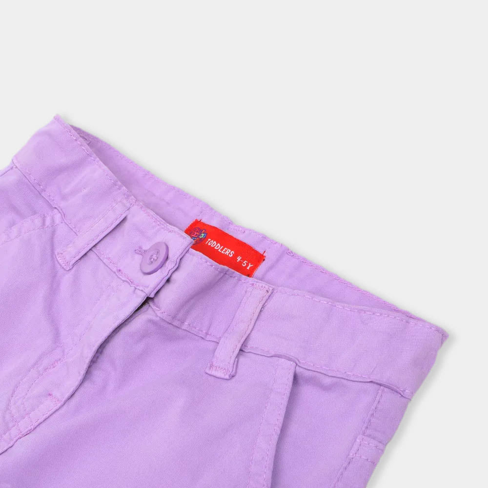 Girls Pant Cotton Basic - L. Purple