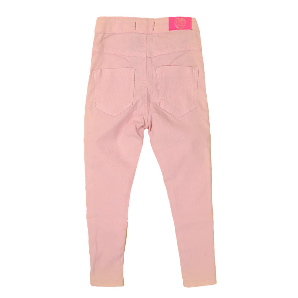 Skinny Cotton Jegging For Girls - Baby Pink