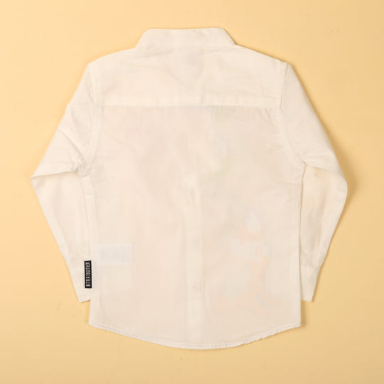 Character Casual Shirt For Boys - White