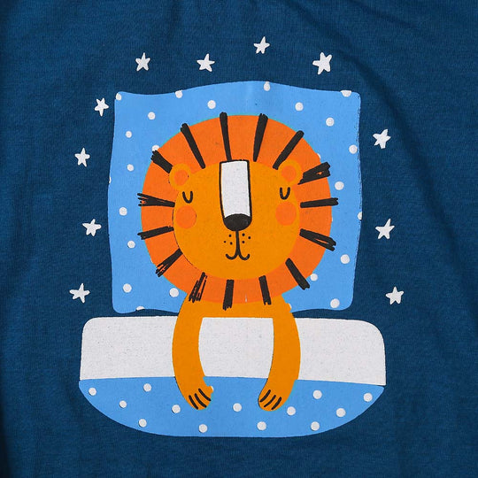 Night Suit Lion For Boys - Blue