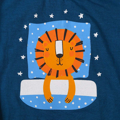 Night Suit Lion For Boys - Blue