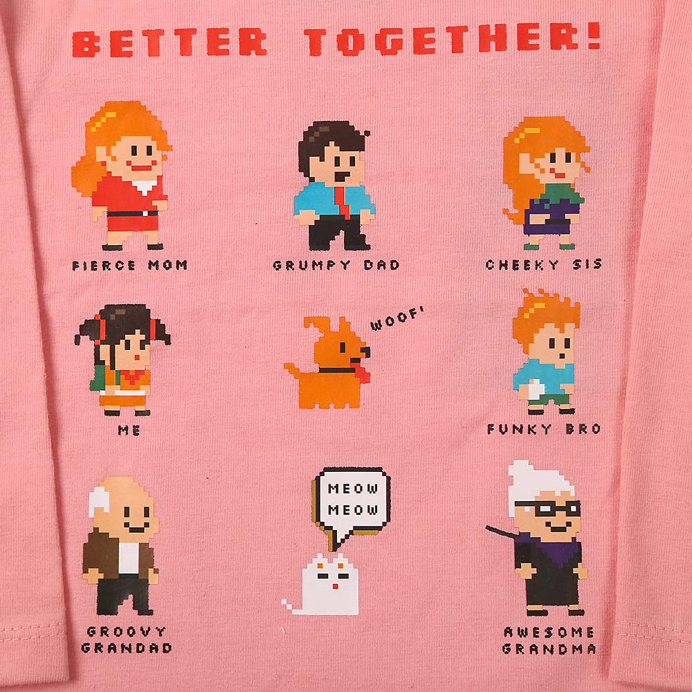 Better Together T-Shirt For Girls - Pink