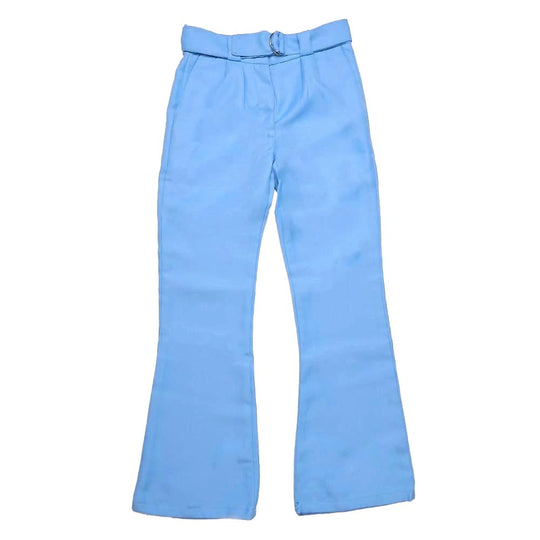 Teens Girls Plain Cotton Pant - Sky Blue