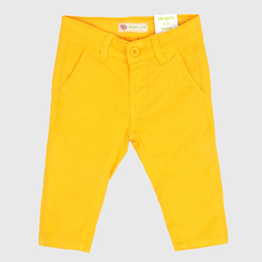 Infant Boys Pant Cotton Chino Basic S2 -LEMON CHRO