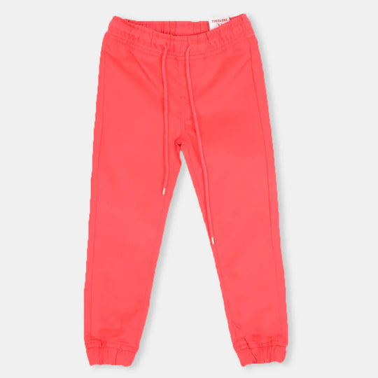 Girls Pant Cotton Basic - Fuchsia