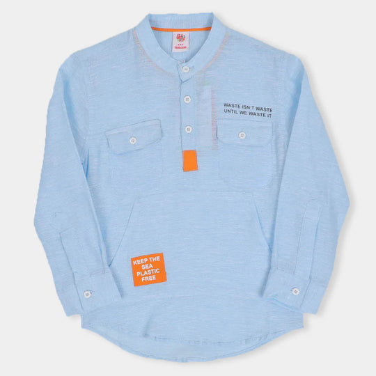 Boys Casual Shirt Waste - Light Blue