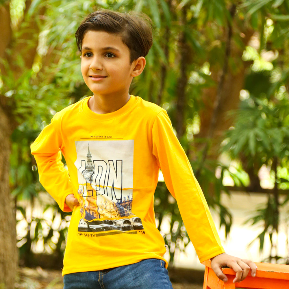 London Digital T-Shirt For Boys - Citrus