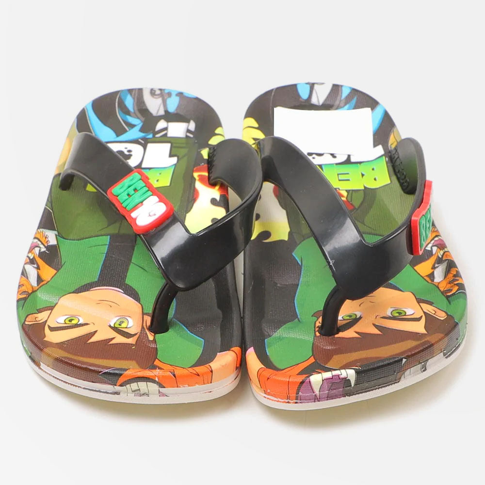 Character Slippers For Boys - Green