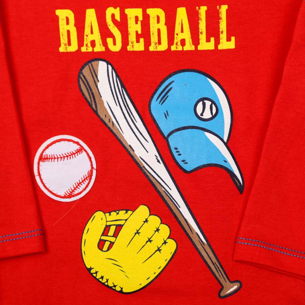 Baseball T-Shirt For Boys - Red