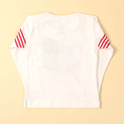 Skater T-Shirt For Girls - White