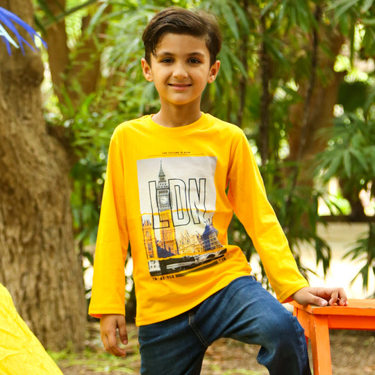 London Digital T-Shirt For Boys - Citrus